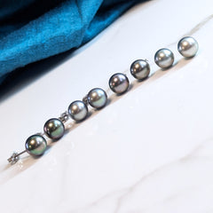 Black Pearl Earrings - Tahitian Pearls on Hypoallergenic Titanium - 8mm