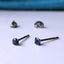 Sapphire Earrings on Hypoallergenic Titanium - 3mm