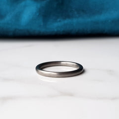 Matte Titanium wedding ring band UK laser engraved 2mm