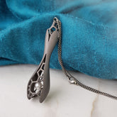 Titanium Seed Pod, 3D Printed Pearl Pendant and Chain