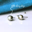 Tahitian Pearl Earrings - Black Pearl Keshi Studs on Nickel Free Titanium