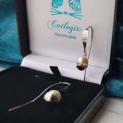 Luxury Titanium 3d printed southsea pearl earrings
