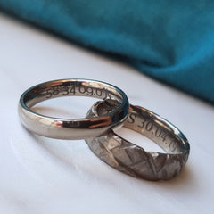 Titanium Wedding Ring - Rugged Grooved 6mm Wide Band