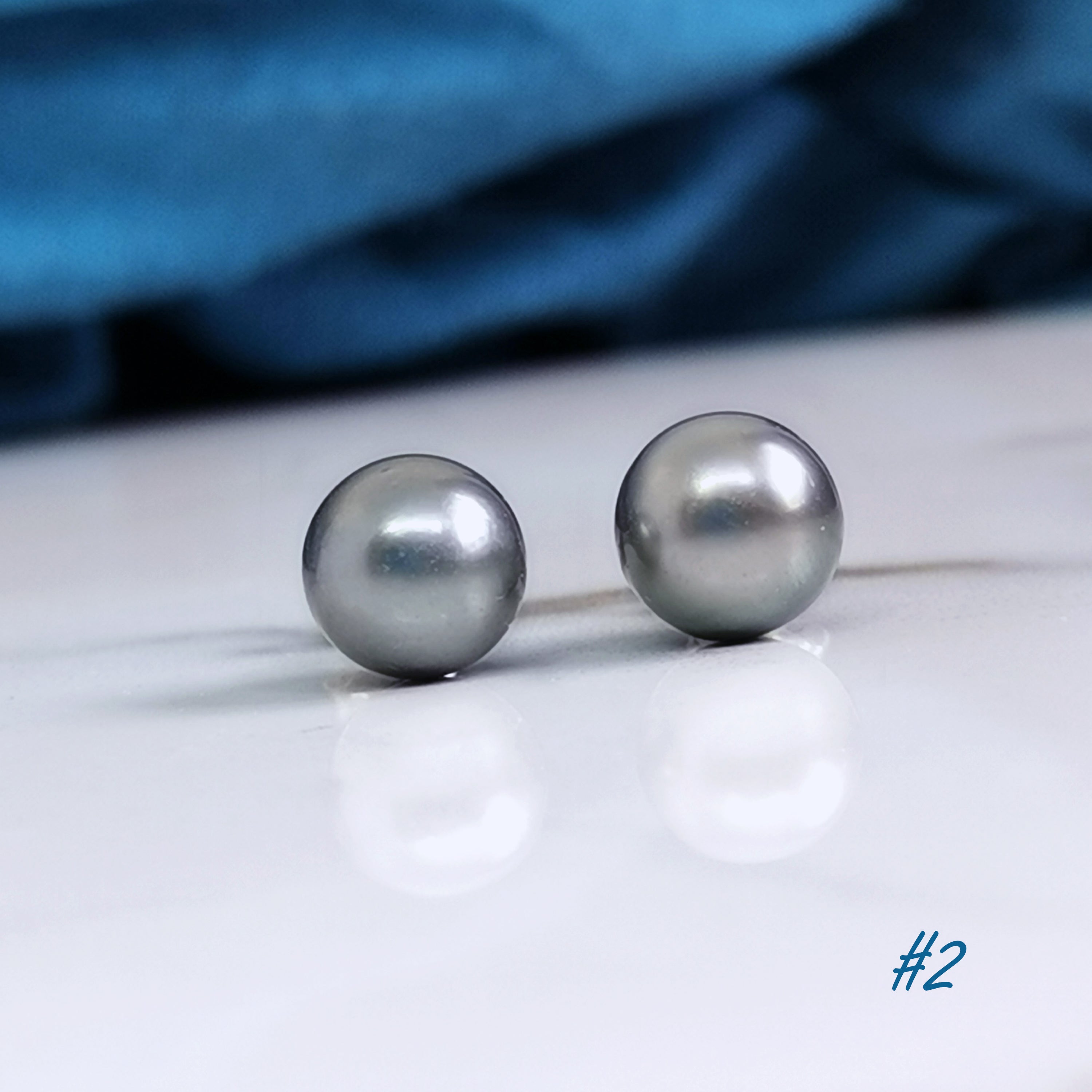 Black Pearl Earrings - Tahitian Pearls on Hypoallergenic Titanium - 8mm