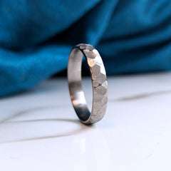 Heavy Faceted Titanium Ring