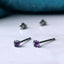 dainty 3mm titanium earrings