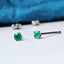 titanium emerald earrings 3mm