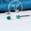 hypoallergenic titanium real emerald earrings