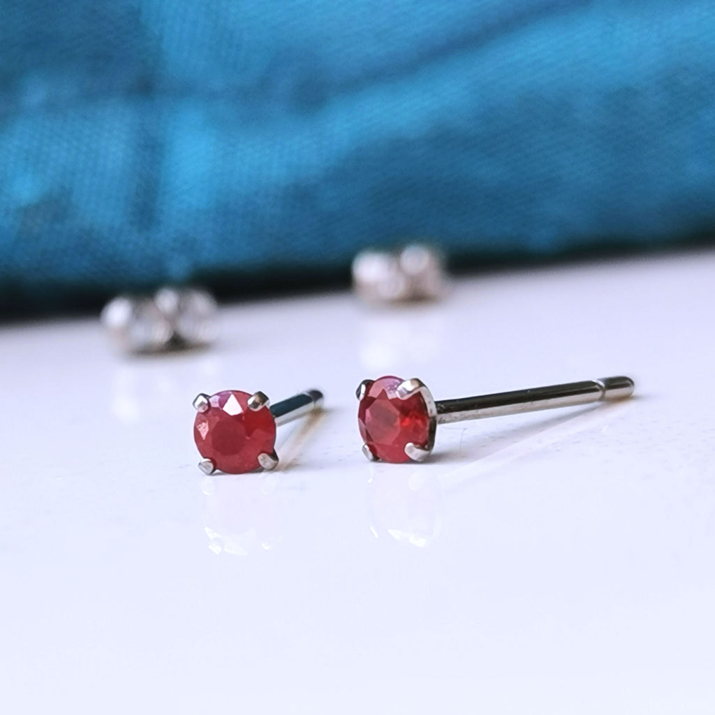 Titanium Ruby earrings 