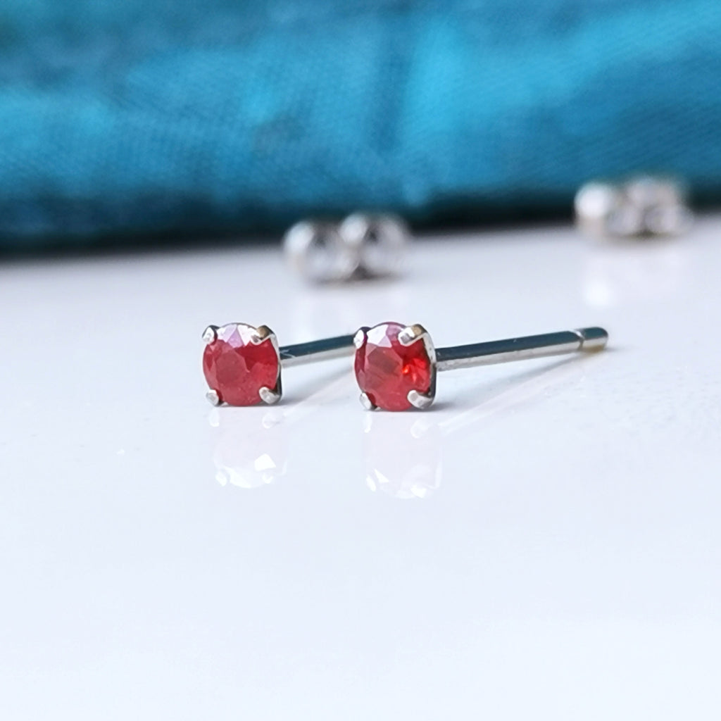 buy ruby earrings made from titanium online