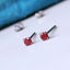 Ruby earrings hypoallergenic titanium studs