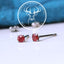 Ruby Earrings on Nickel Free Titanium - 3mm