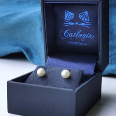 Freshwater Pearl Earrings - White Pearls and Hypoallergenic Titanium