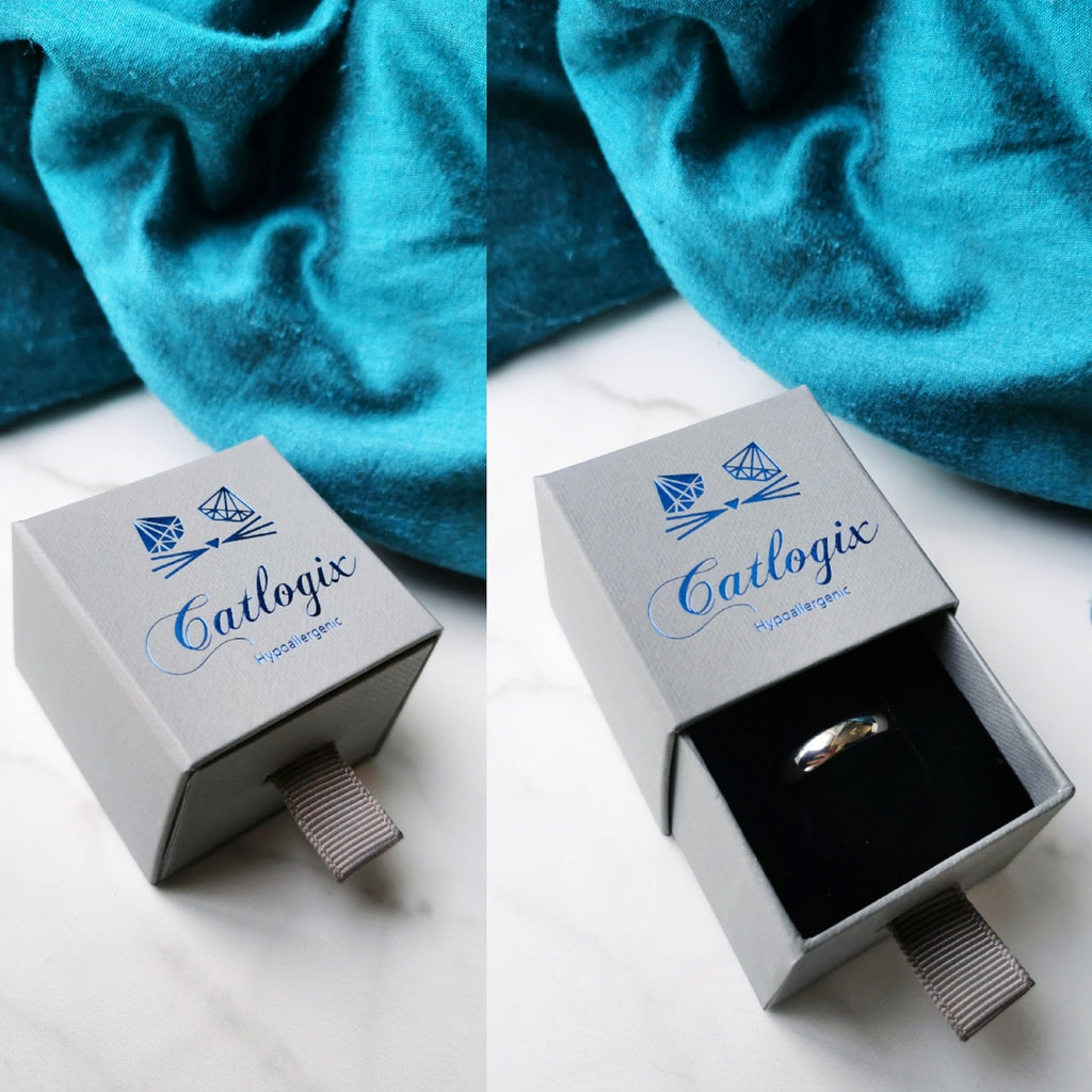 Textured Titanium Wedding Ring