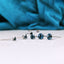 Blue Topaz Earrings on Hypoallergenic Titanium Studs - 3mm, 4mm, 5mm