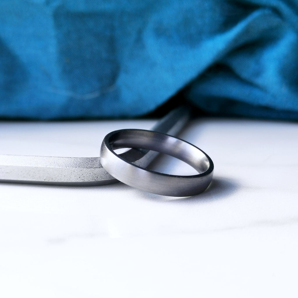 Tantalum matte wedding band ring polsonalised engraved for men uk catlogix
