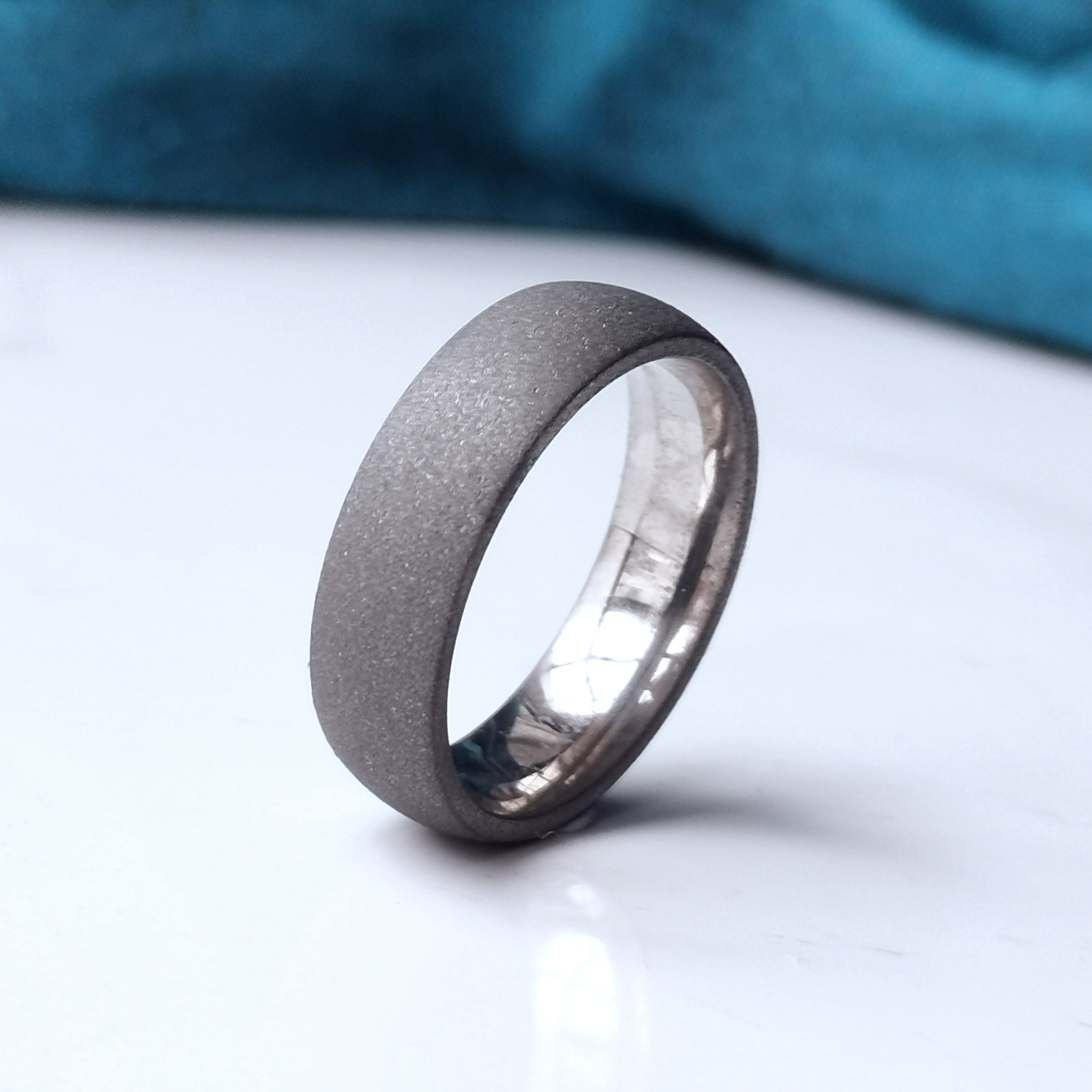 Textured Titanium Wedding Ring