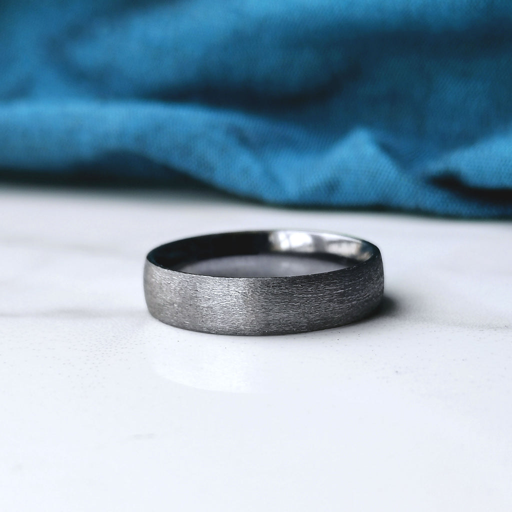Tantalum Brushed wedding band 4mm or 5mm mens ring uk