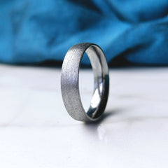 Tantalum Brushed wedding band mens ring uk