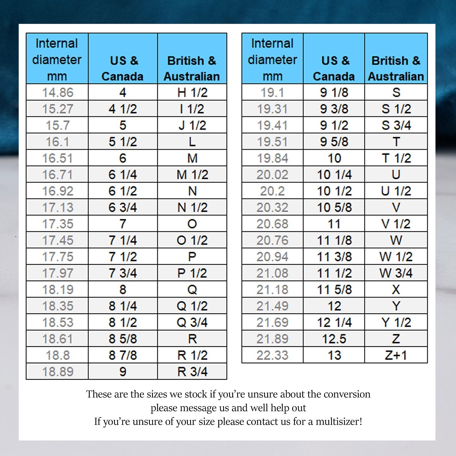 To Us British Ring Size Chart Brushed Tantalum Wedding Band UK