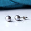 titanium grey freshwater pearl earrings