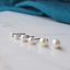 Pearl titanium earrings. allergy free pearl titanium stud earrings