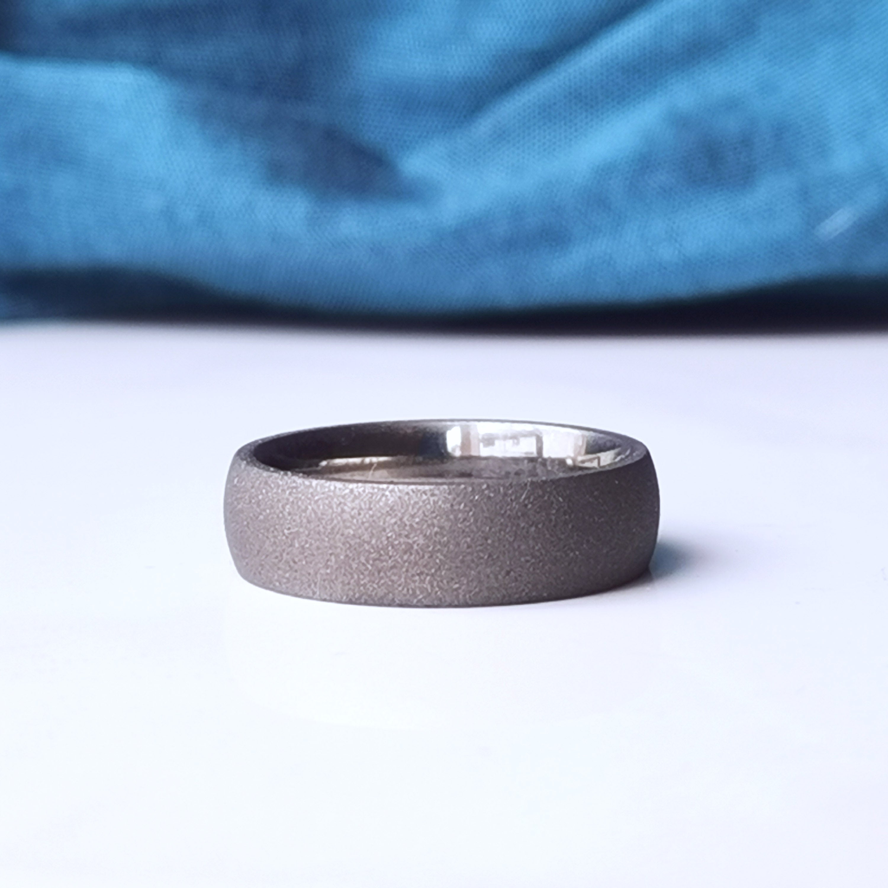 Textured Titanium Wedding Ring