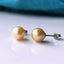Golden South Sea Pearls - Gold Pearl Earrings and Hypoallergenic Titanium