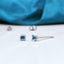 blue topaz titanium earrings 3mm 