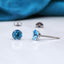 blue topaz titanium earrings 5mm 