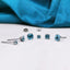 Blue Topaz earrings on hypoallergenic Titanium - 3mm, 4mm, 5mm