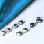 Tahitian Pearl Earrings - Black Pearl Keshi Studs on Nickel Free Titanium