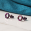 Titanium Stud Earrings with Titanium Backings. Grade 1 Titanium, Allergy Free, Titanium purple 