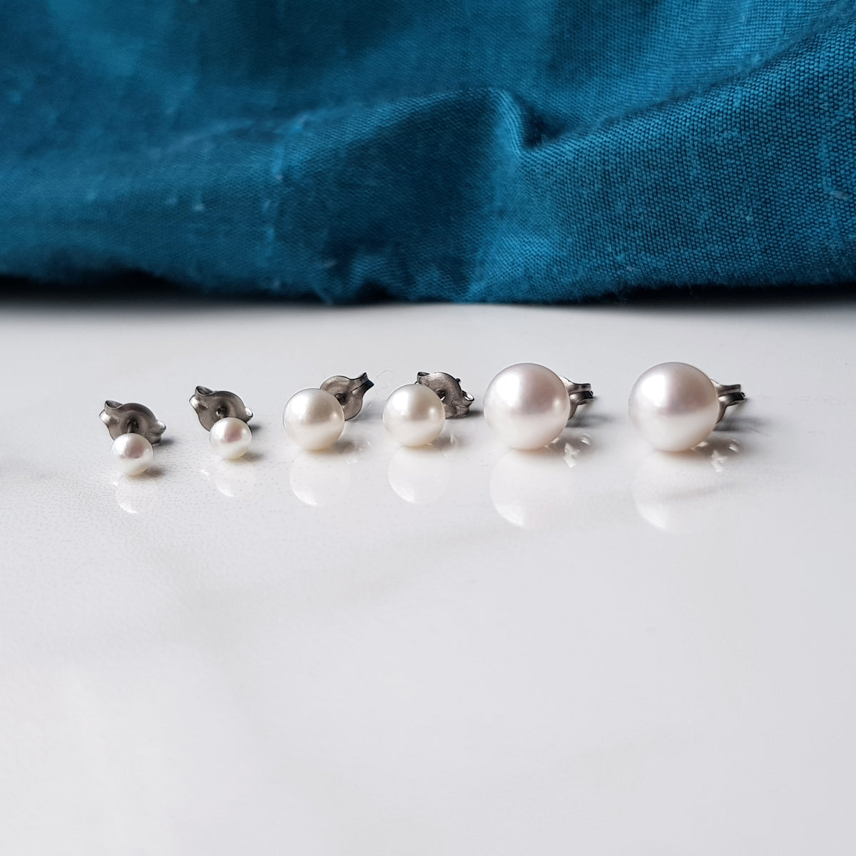 3mm 5mm 7mm akoya titanium hypoallergenic earrings