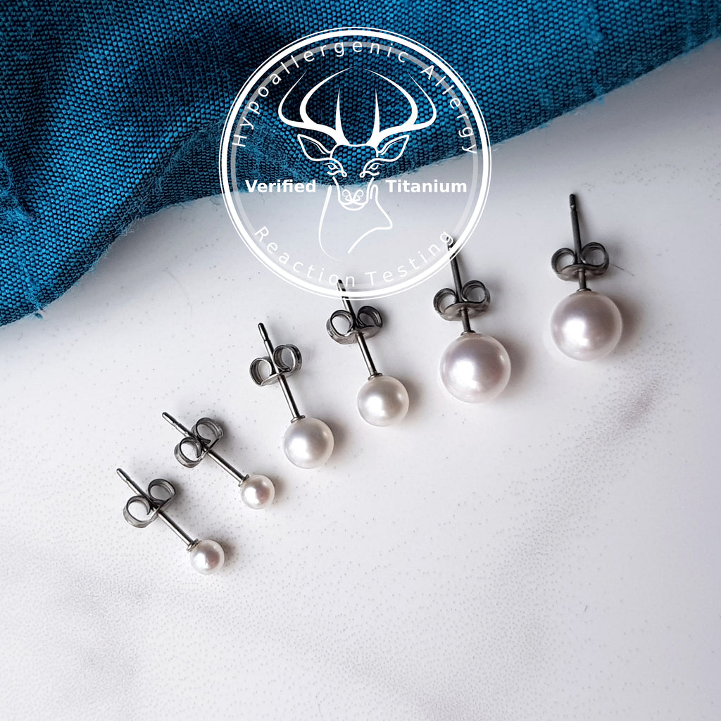 titanium Real akoya pearl earrings tested