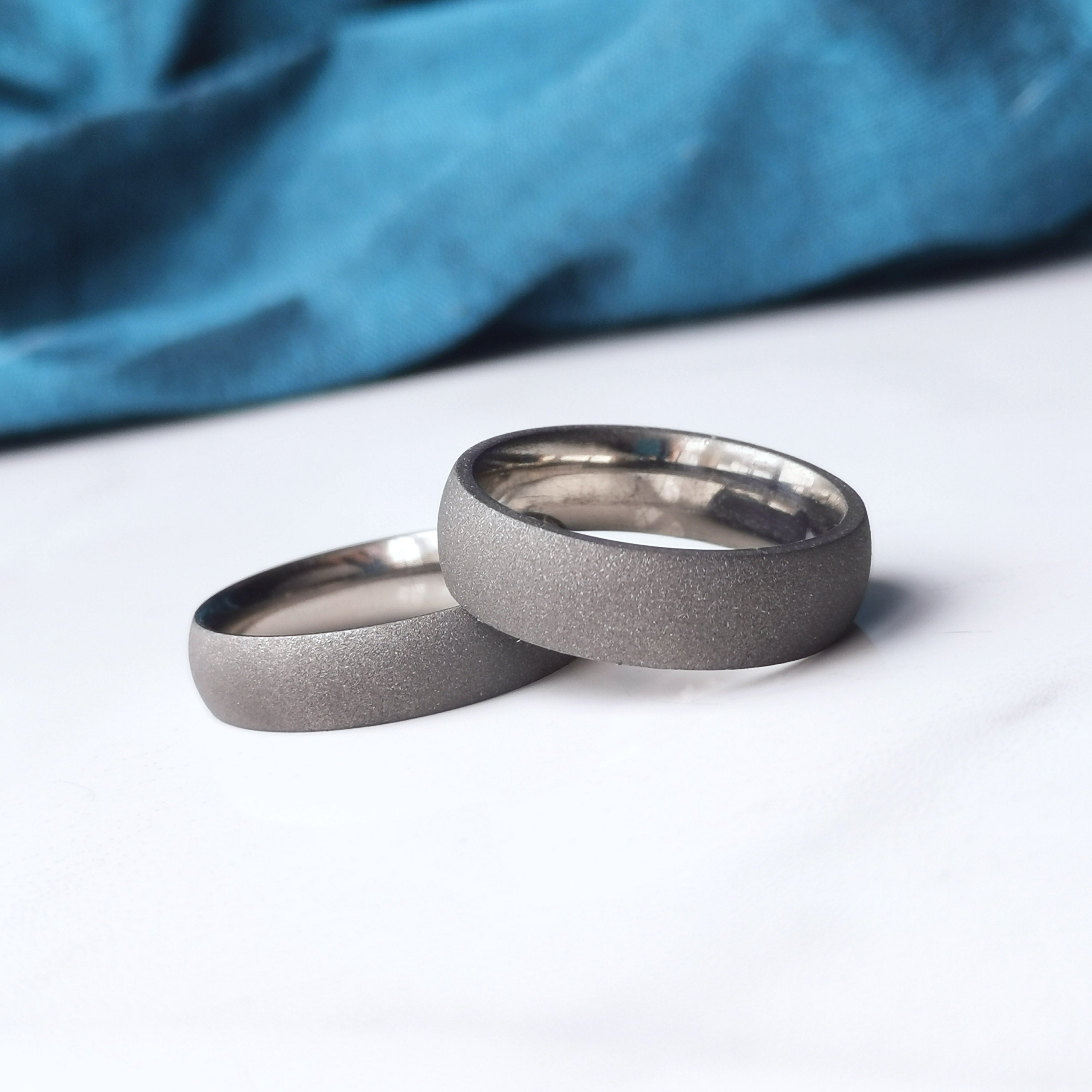 Textured Titanium Wedding Ring