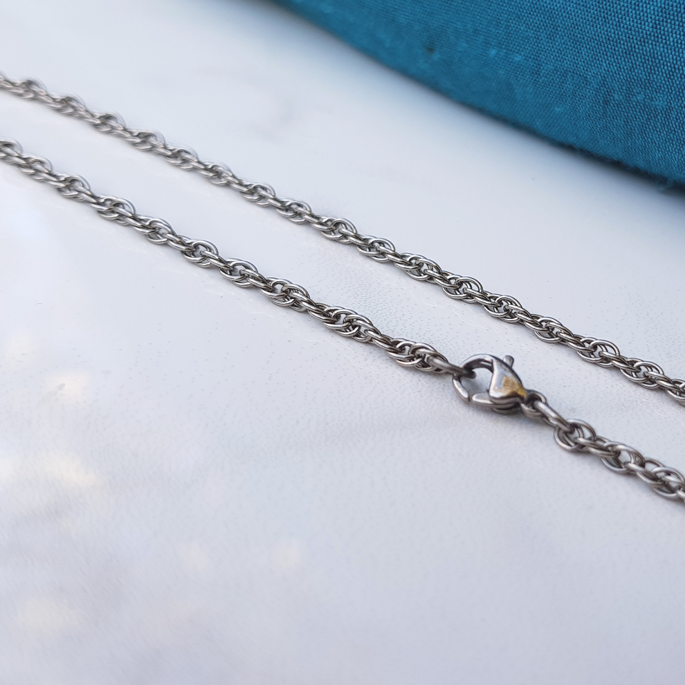 Titanium chain necklace pendant neck chain. Titanium clasp titanium necklace